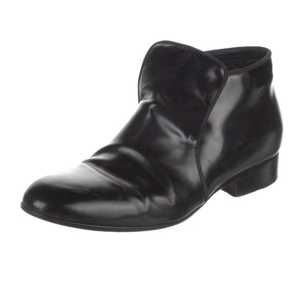 Celine Glossy Black Ankle Booties - Picture 3 of 3